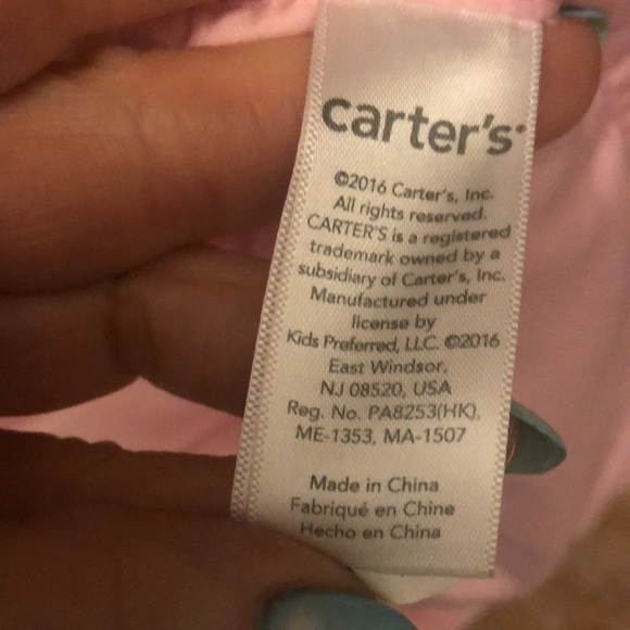 Carters Lovey Security Baby Blanket Unicorn Pink Plush Satin Trim 2016 - Picture 7 of 9